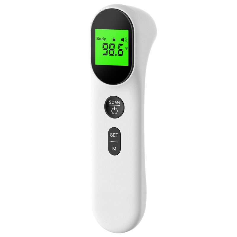 Forehead Thermometer for Adults Kids No-Touch Infrared Digital Thermometers for Kids Non Contact Baby Thermometer Accurate Reading with LCD Display, Mute Mode, Memory Recall, Fever Alarm